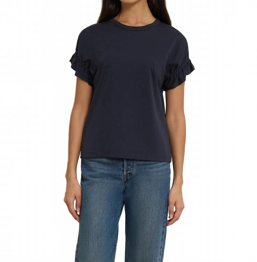 NEW NATION LTD arline short sleeve top in night sky